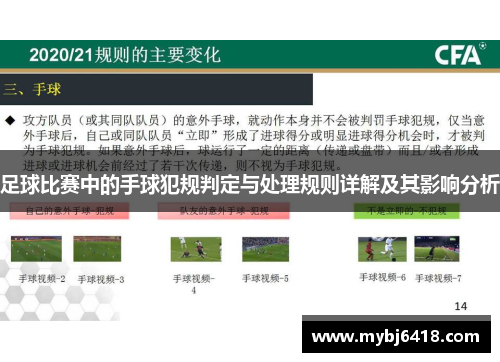 足球比赛中的手球犯规判定与处理规则详解及其影响分析